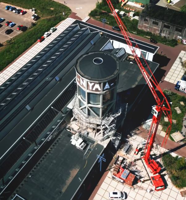 Werkzaamheden NYMA Watertoren in Nijmegen in beeld gebracht.